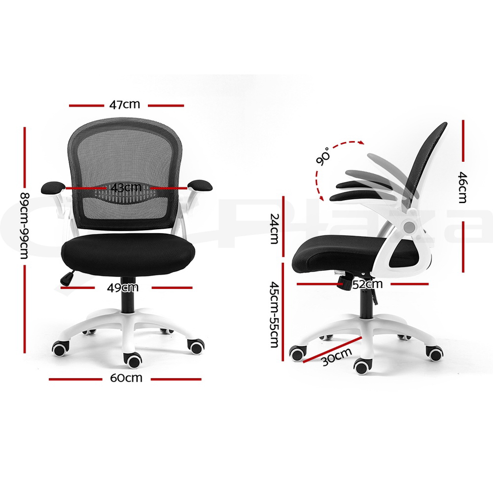 Artiss Office Chair Mesh Computer Chairs Study Work Gaming Desk Chairs Black - Picture 21 of 38