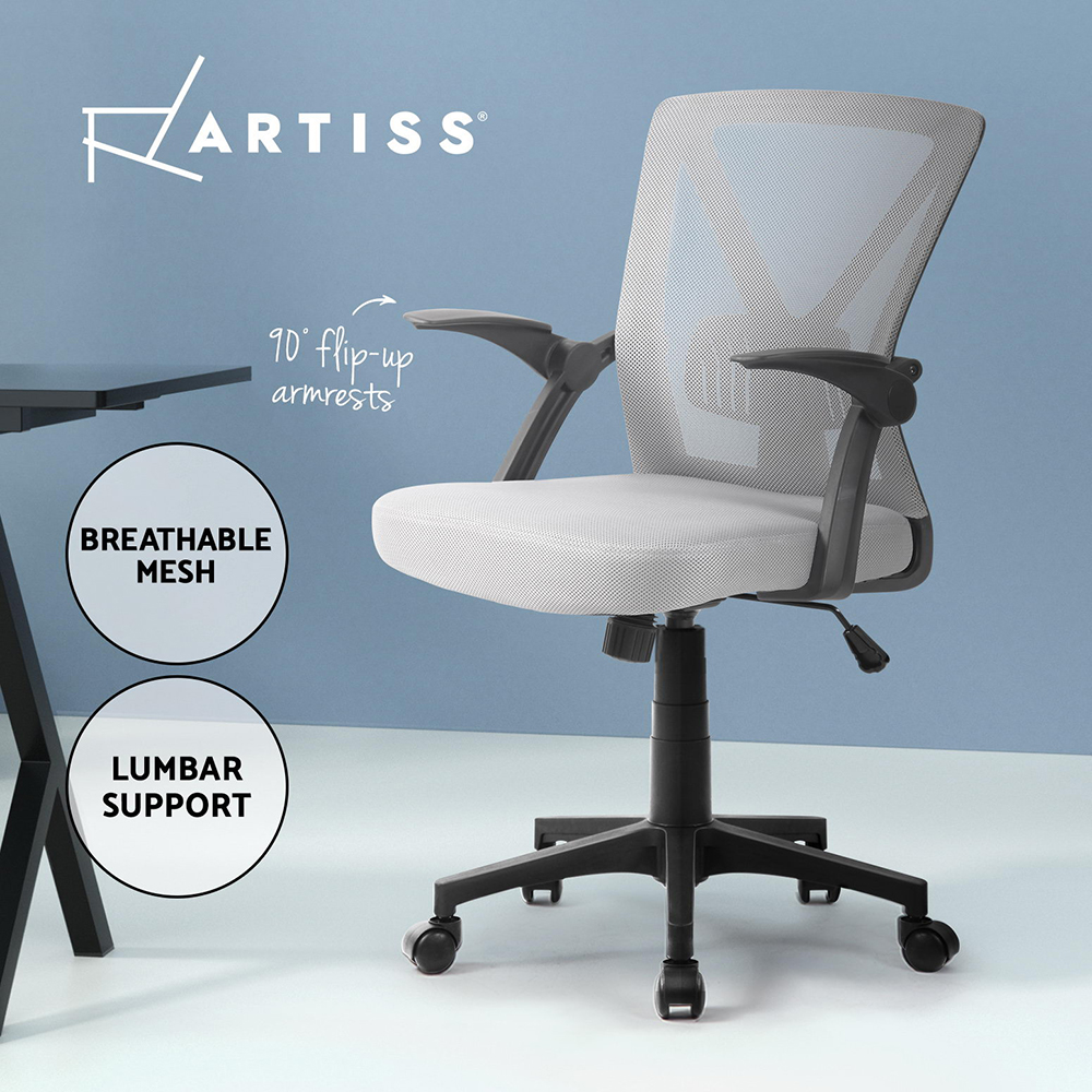 Artiss Office Chair Mesh Computer Chairs Study Work Gaming Desk Chairs Black - Picture 18 of 38