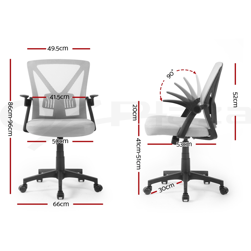 Artiss Office Chair Mesh Computer Chairs Study Work Gaming Desk Chairs Black - Picture 19 of 38