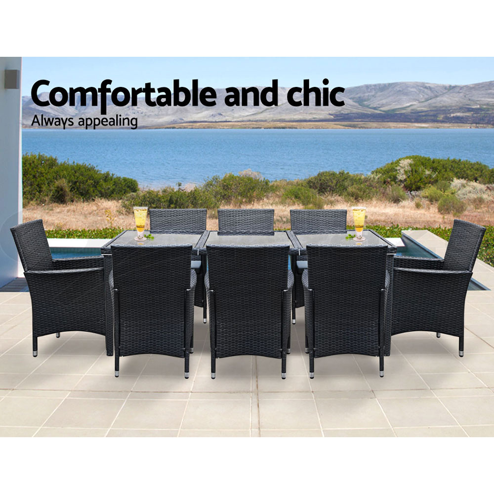 Gardeon Outdoor Furniture Dining Set Table Chairs Patio Setting Wicker