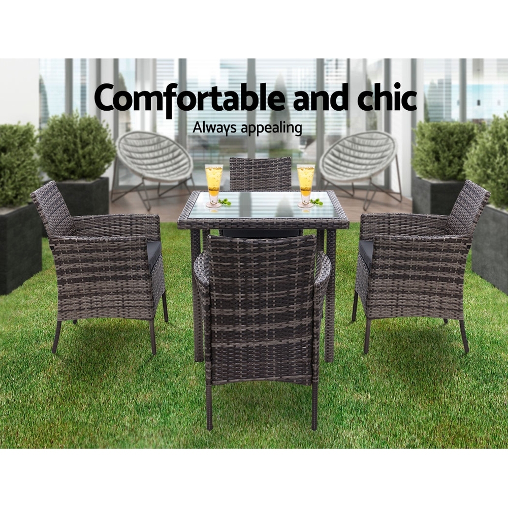 Gardeon Outdoor Furniture Dining Set Table Chairs Patio Setting Wicker