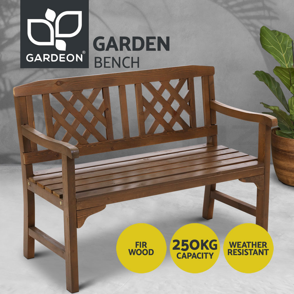 Gardeon Wooden Garden Bench 3 Seat Outdoor Chair Table Loveseat Patio