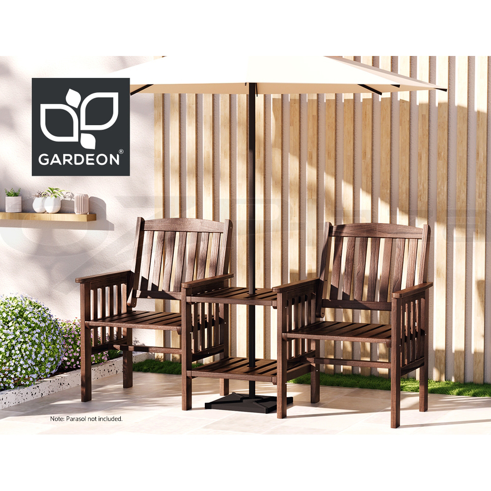 Gardeon Wooden Garden Bench Seat Table Loveseat Outdoor Furniture Patio Park - Picture 25 of 36