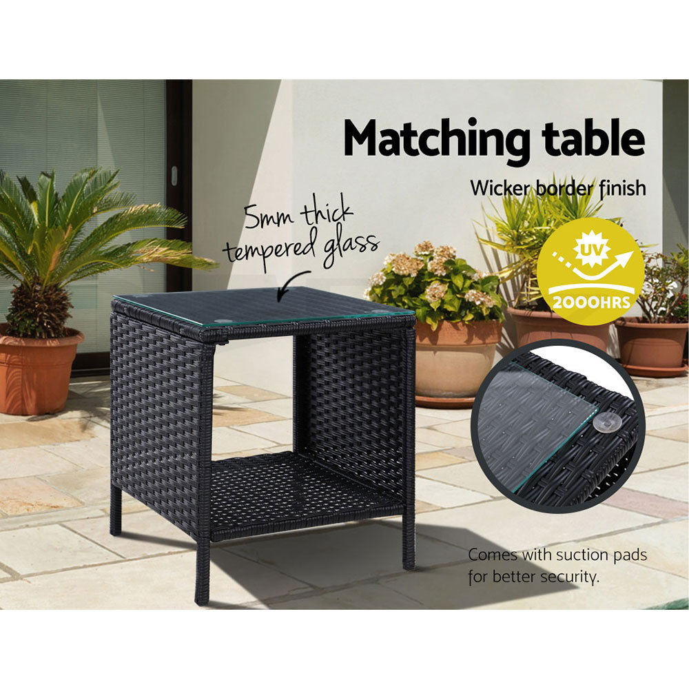 Gardeon Recliner Chairs Sun Lounge Outdoor Furniture Patio Setting Wicker Sofa - Picture 39 of 97