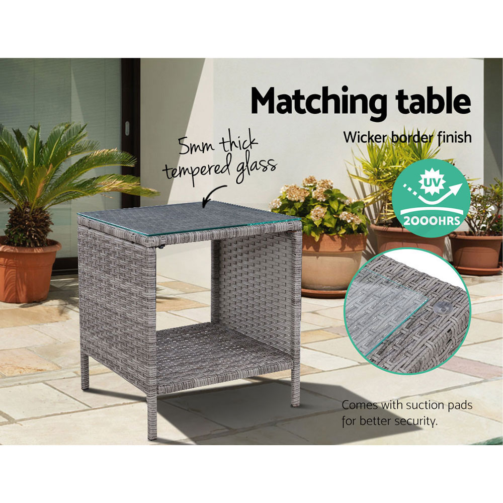 Gardeon Recliner Chairs Sun Lounge Outdoor Furniture Patio Setting Wicker Sofa - Picture 50 of 97