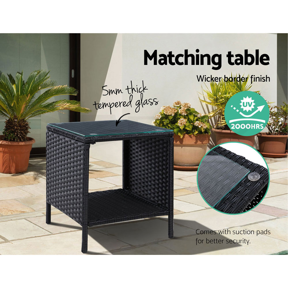 Gardeon Recliner Chairs Sun Lounge Outdoor Furniture Patio Setting Wicker Sofa - Picture 83 of 97