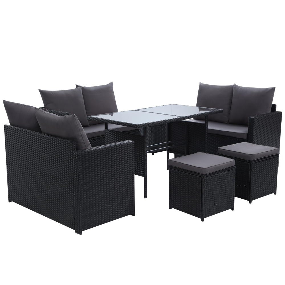 Gardeon Outdoor Dining Setting Lounge Patio Furniture Wicker Garden