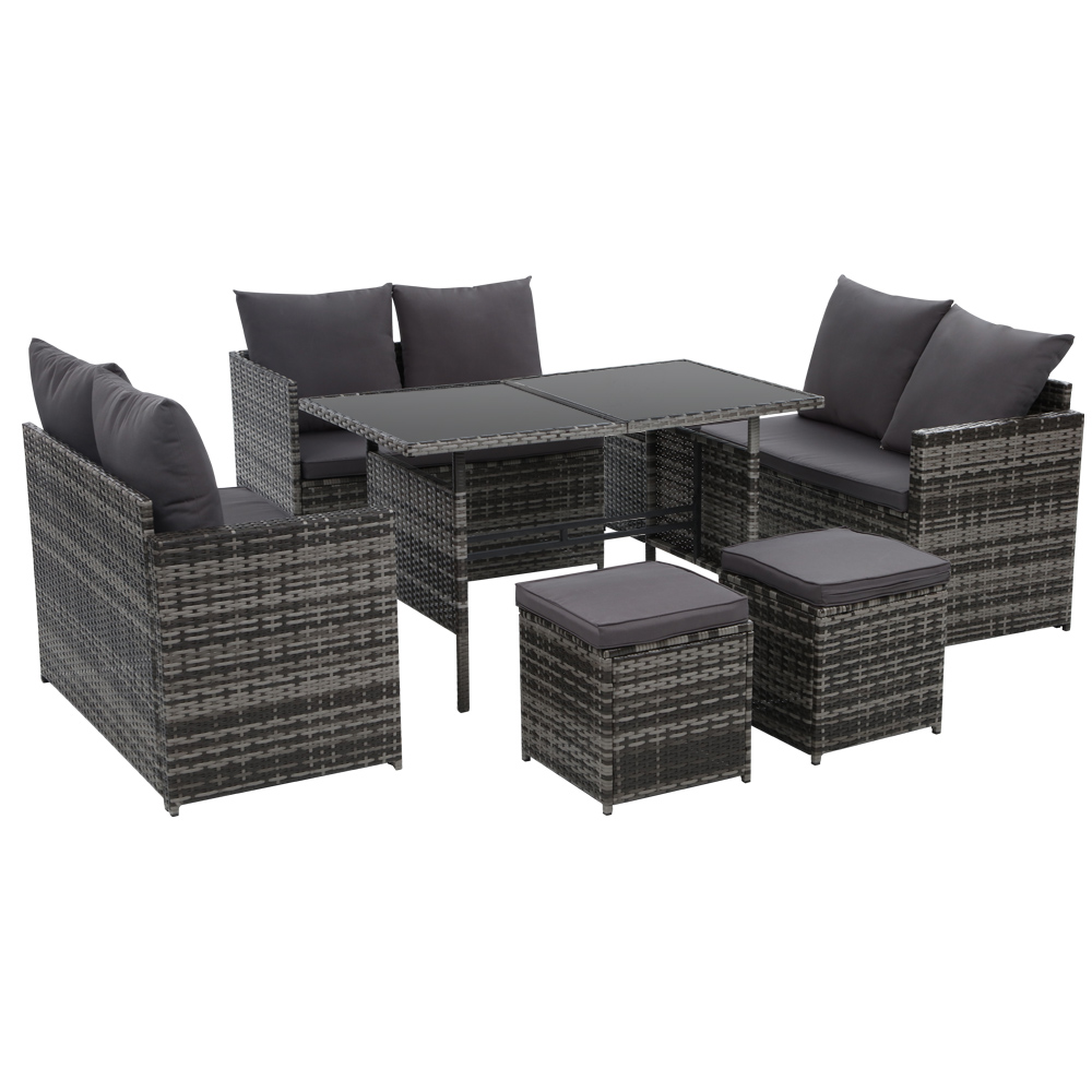 Gardeon Outdoor Dining Setting Lounge Patio Furniture Wicker Garden