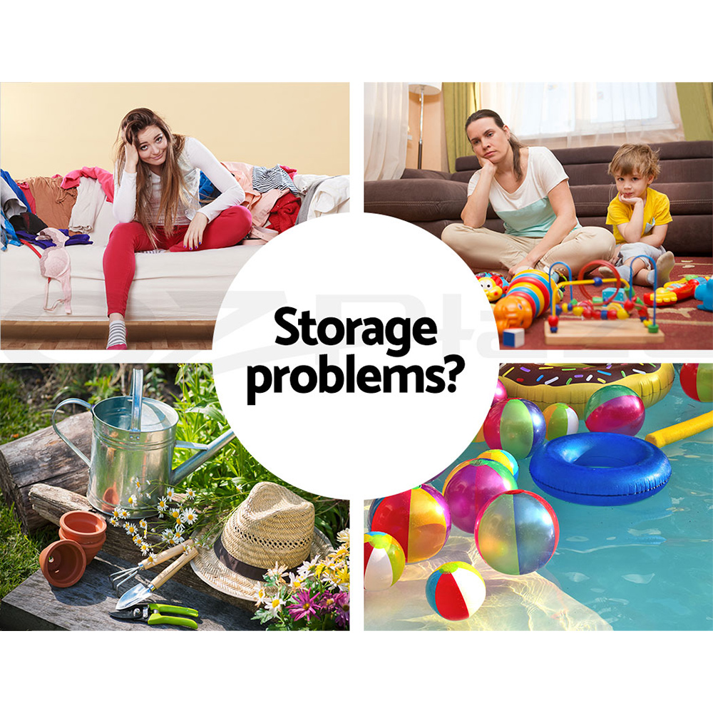 Gardeon Outdoor Storage Box 118L Container Lockable Indoor Garden Shed Toy Tool - Picture 13 of 33