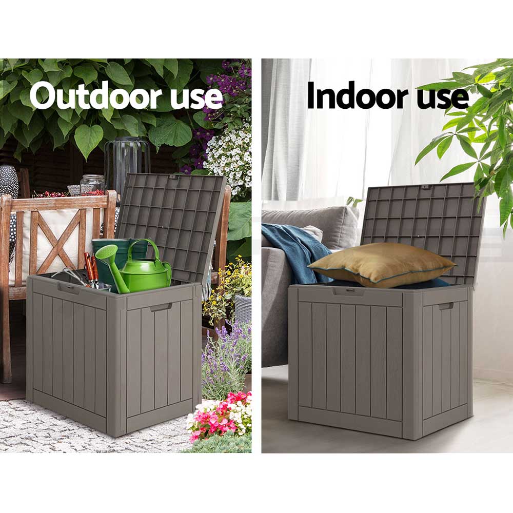 Gardeon Outdoor Storage Box 118L Container Lockable Indoor Garden Shed Toy Tool - Picture 29 of 33