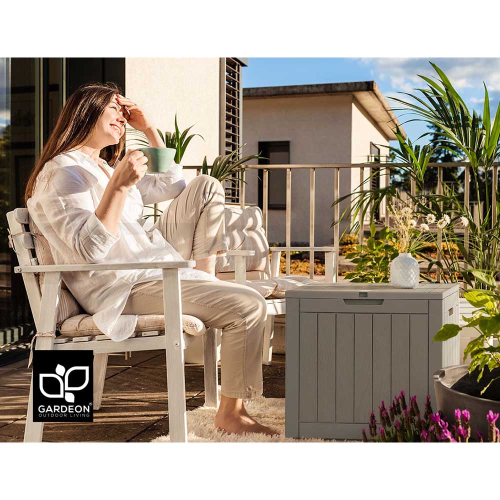 Gardeon Outdoor Storage Box 118L Container Lockable Indoor Garden Shed Toy Tool - Picture 32 of 33