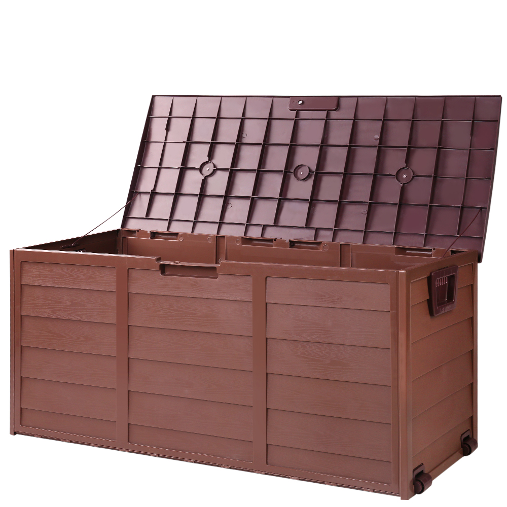Gardeon Outdoor Storage Box Lockable Garden Deck Toy Shed Tool
