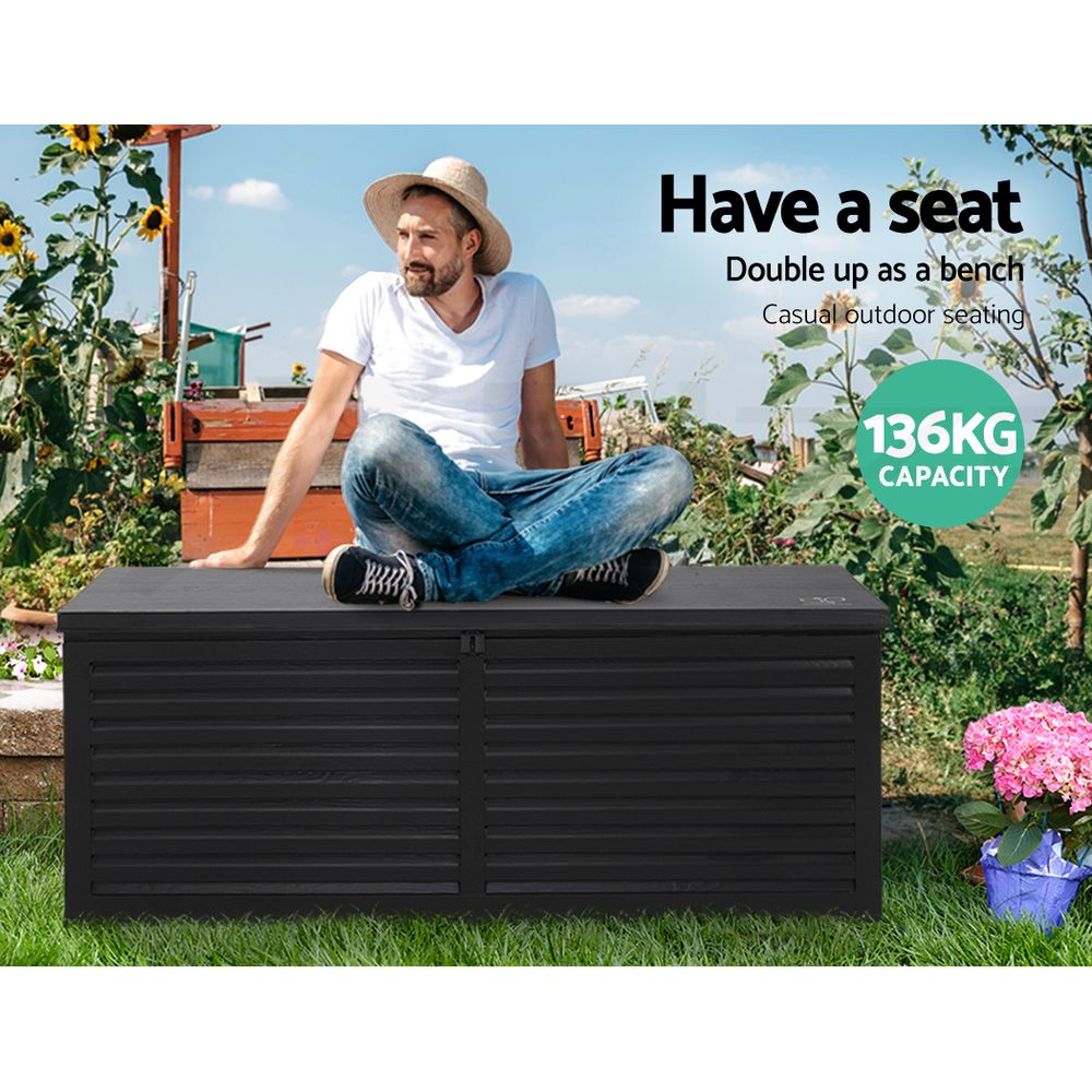 Gardeon Outdoor Storage Box 390/490L Indoor Garden Bench Toy Tool Sheds Chest - Picture 14 of 41