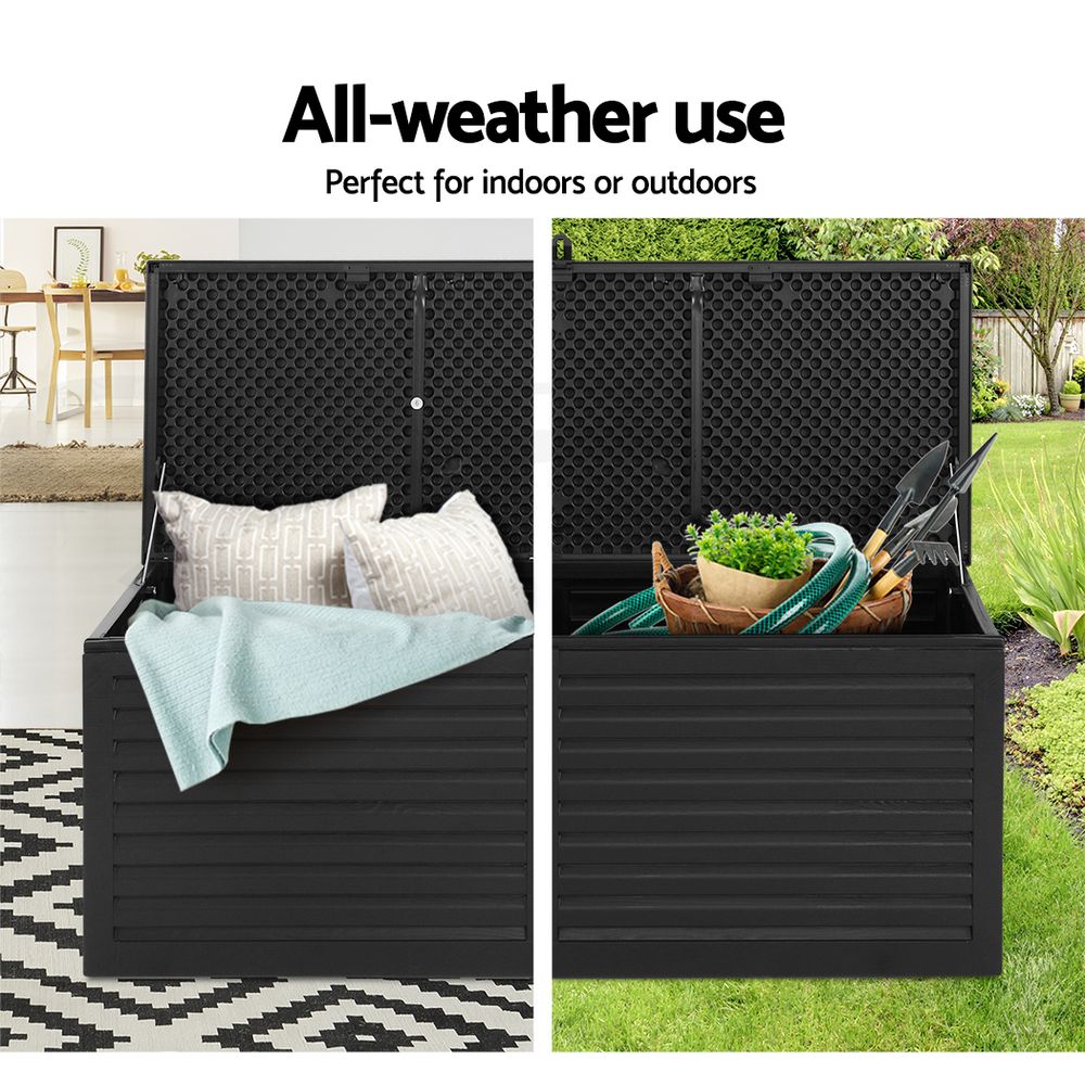 Gardeon Outdoor Storage Box 390/490L Indoor Garden Bench Toy Tool Sheds Chest - Picture 15 of 41