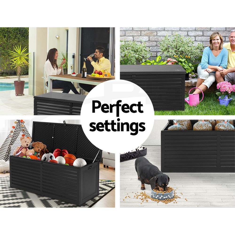 Gardeon Outdoor Storage Box 390/490L Indoor Garden Bench Toy Tool Sheds Chest - Picture 18 of 41