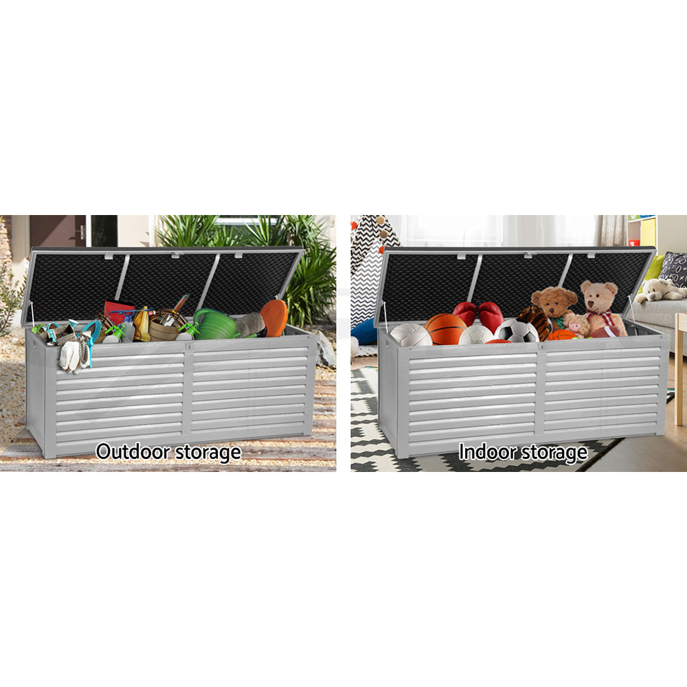 Gardeon Outdoor Storage Box 390/490L Indoor Garden Bench Toy Tool Sheds Chest - Picture 22 of 41