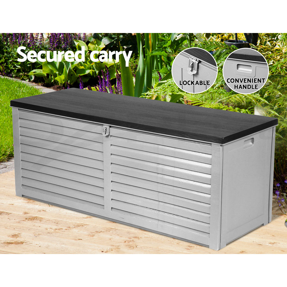 Gardeon Outdoor Storage Box 390/490L Indoor Garden Bench Toy Tool Sheds Chest - Picture 24 of 41