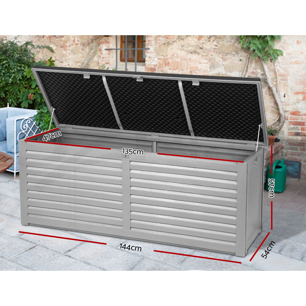 Gardeon Outdoor Storage Box 390/490L Indoor Garden Bench Toy Tool Sheds Chest - Picture 25 of 41
