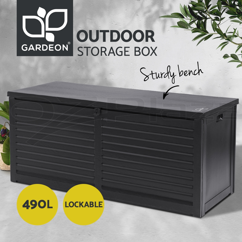 Gardeon Outdoor Storage Box 390/490L Indoor Garden Bench Toy Tool Sheds Chest - Picture 26 of 41
