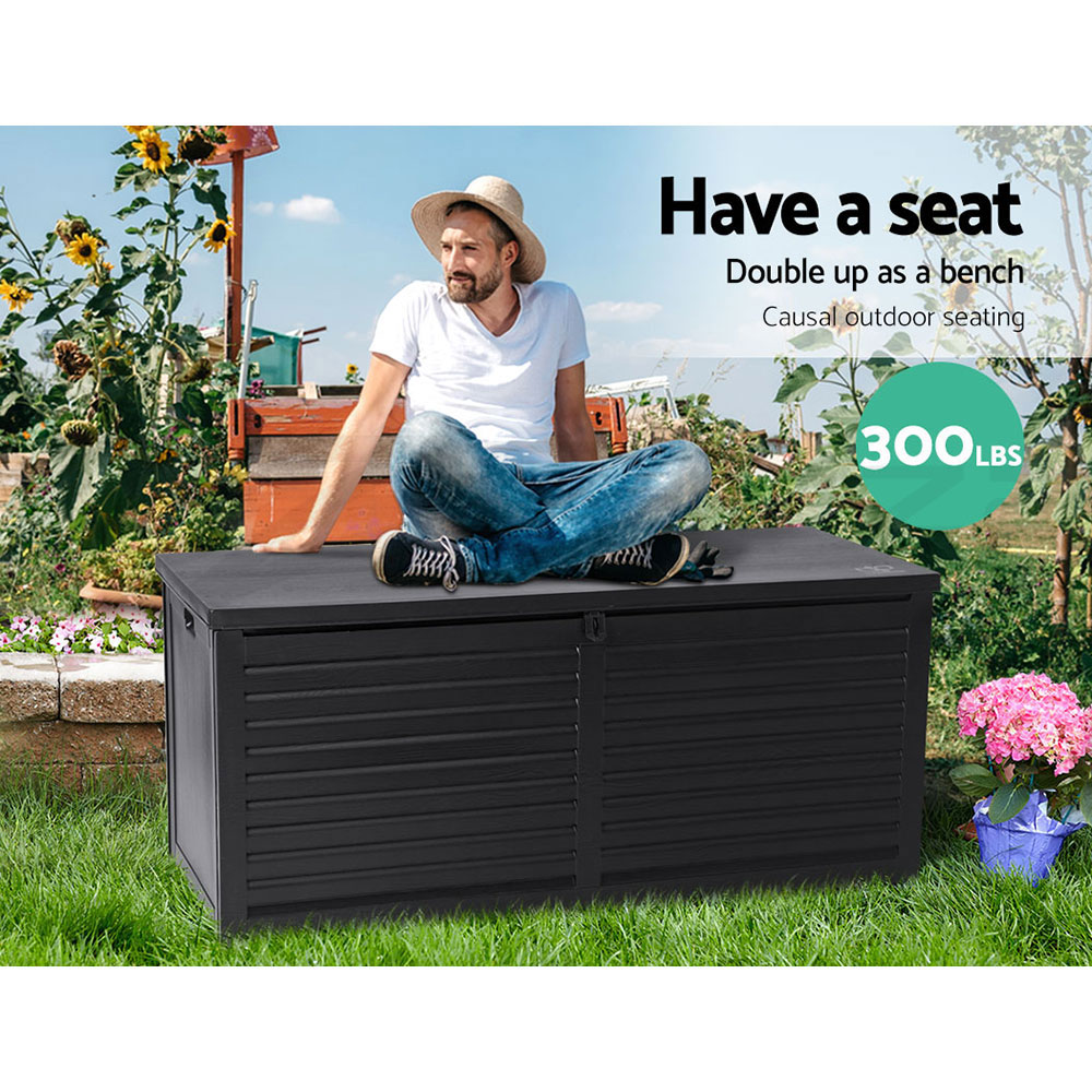 Gardeon Outdoor Storage Box 390/490L Indoor Garden Bench Toy Tool Sheds Chest - Picture 28 of 41