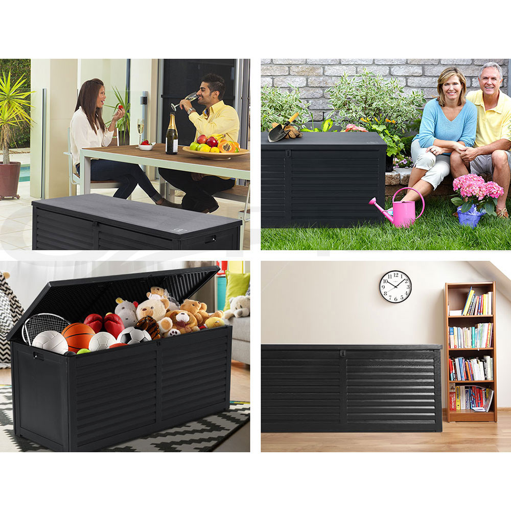 Gardeon Outdoor Storage Box 390/490L Indoor Garden Bench Toy Tool Sheds Chest - Picture 29 of 41