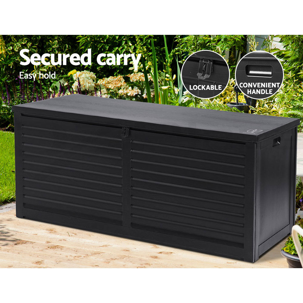 Gardeon Outdoor Storage Box 390/490L Indoor Garden Bench Toy Tool Sheds Chest - Picture 31 of 41