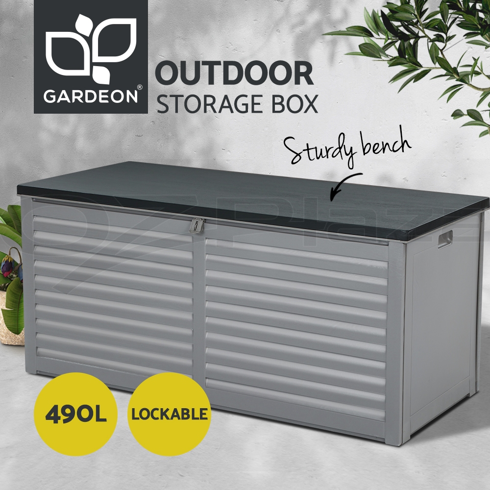 Gardeon Outdoor Storage Box 390/490L Indoor Garden Bench Toy Tool Sheds Chest - Picture 34 of 41
