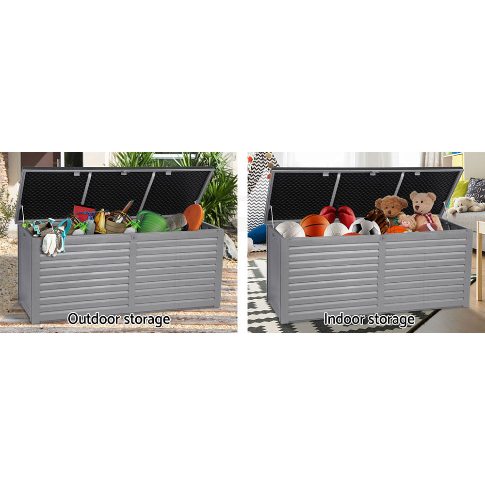 Gardeon Outdoor Storage Box 390/490L Indoor Garden Bench Toy Tool Sheds Chest - Picture 37 of 41