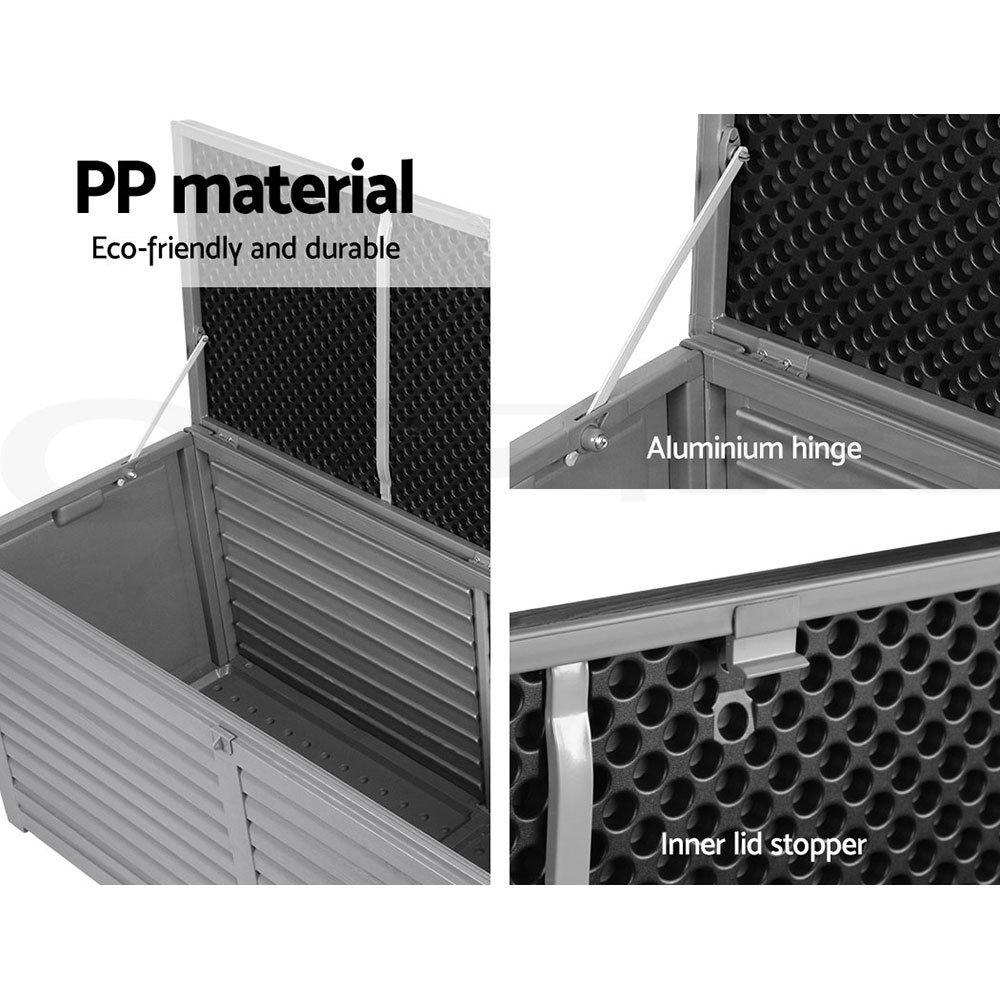 Gardeon Outdoor Storage Box 390/490L Indoor Garden Bench Toy Tool Sheds Chest - Picture 38 of 41