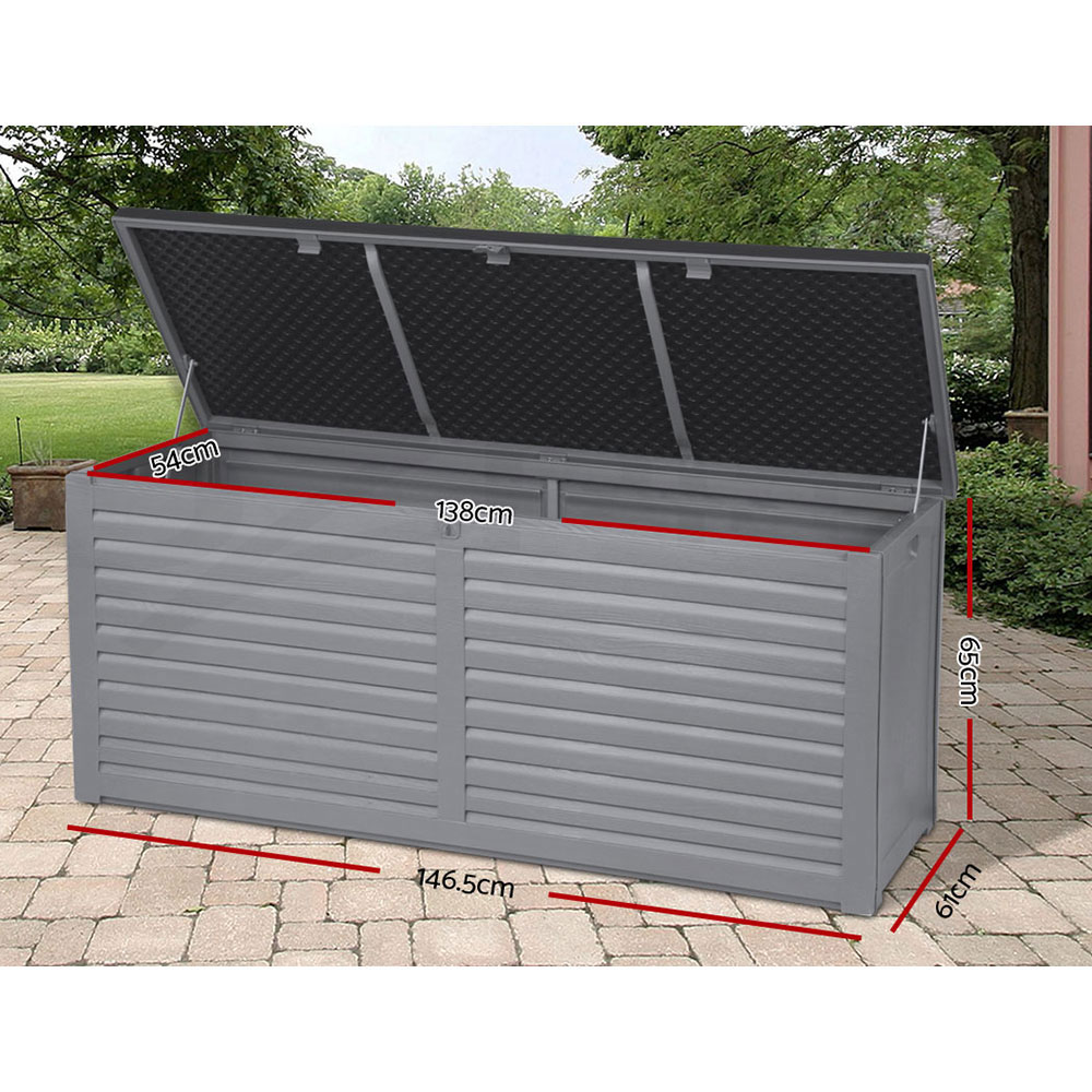Gardeon Outdoor Storage Box 390/490L Indoor Garden Bench Toy Tool Sheds Chest - Picture 40 of 41