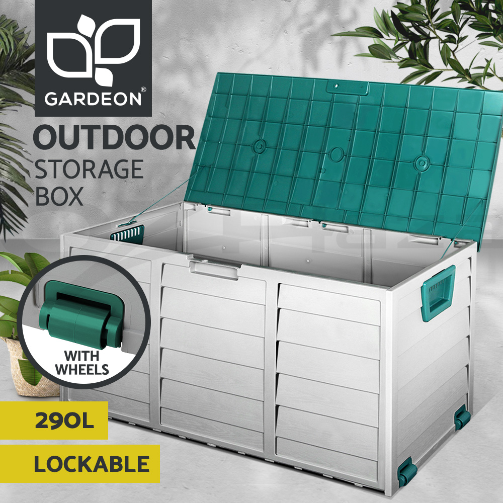 Gardeon Outdoor Storage Box Lockable Garden Deck Shed Tool Organiser 270L/290L - Picture 18 of 21