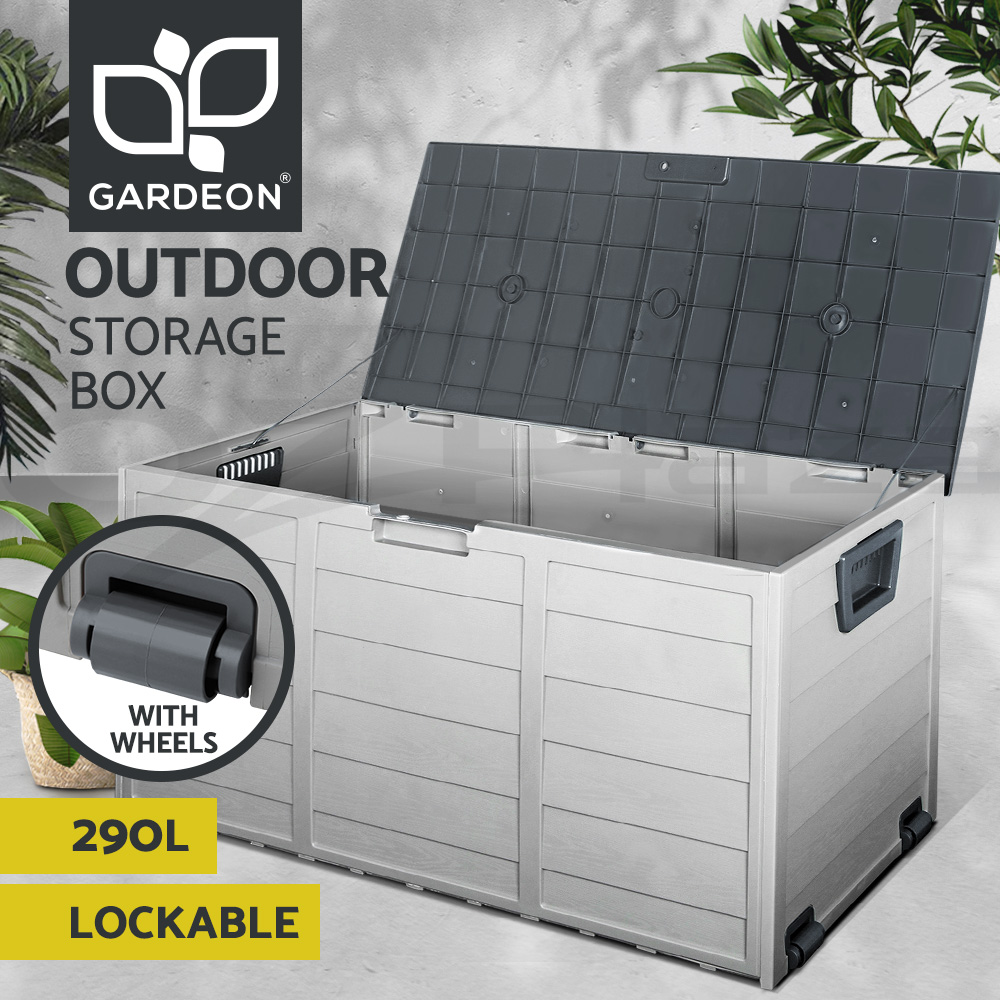 Gardeon Outdoor Storage Box Lockable Garden Deck Shed Tool Organiser 270L/290L - Picture 20 of 21