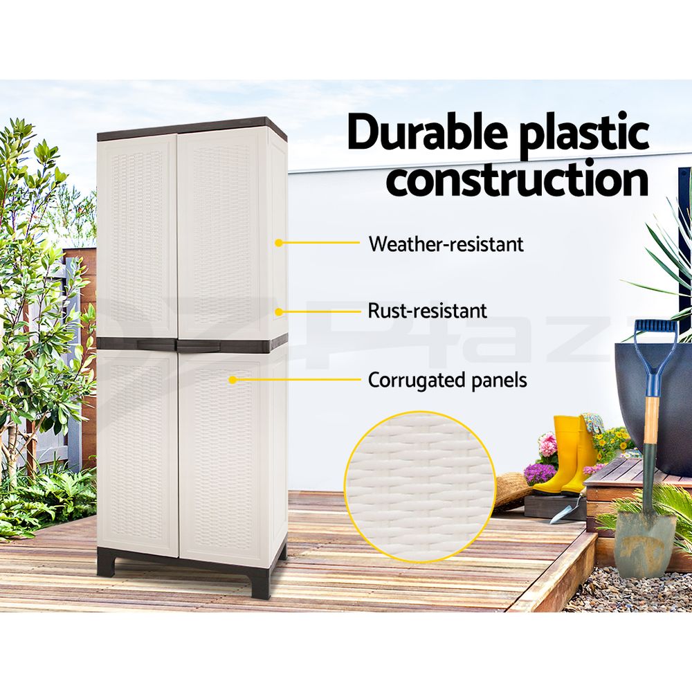Gardeon Outdoor Storage Cabinet Box Garage Adjustable Shelf Garden Shed Lockable - Picture 33 of 36