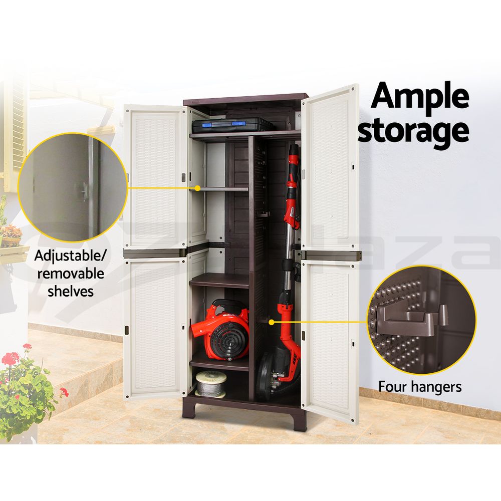 Gardeon Outdoor Storage Cabinet Box Garage Adjustable Shelf Garden Shed Lockable - Picture 34 of 36
