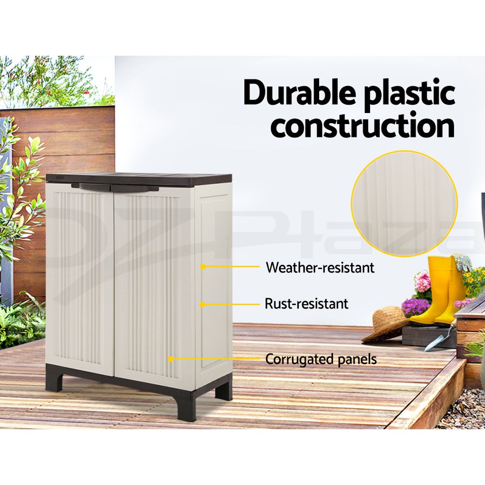 Gardeon Outdoor Storage Cabinet Box Garage Adjustable Shelf Garden Shed Lockable - Picture 12 of 36