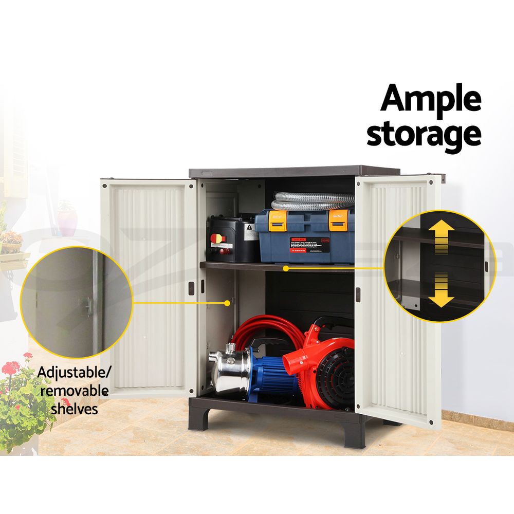 Gardeon Outdoor Storage Cabinet Box Garage Adjustable Shelf Garden Shed Lockable - Picture 13 of 36