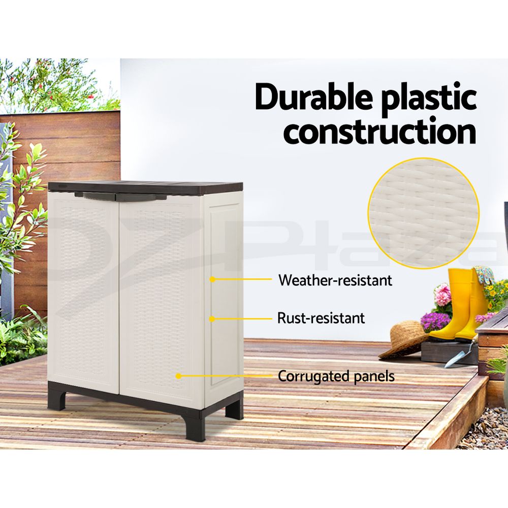 Gardeon Outdoor Storage Cabinet Box Garage Adjustable Shelf Garden Shed Lockable - Picture 20 of 36