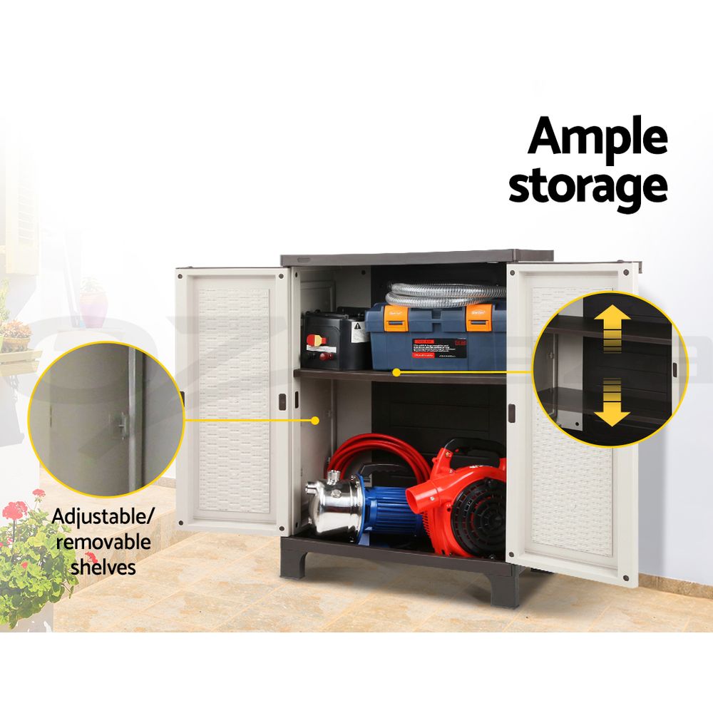 Gardeon Outdoor Storage Cabinet Box Garage Adjustable Shelf Garden Shed Lockable - Picture 21 of 36