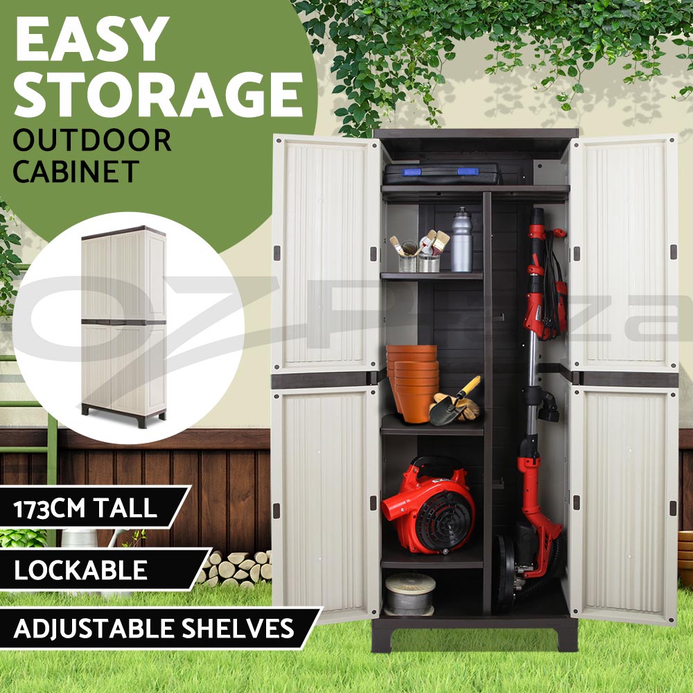 Gardeon Outdoor Storage Cabinet Box Garage Adjustable Shelf Garden Shed Lockable - Picture 24 of 36