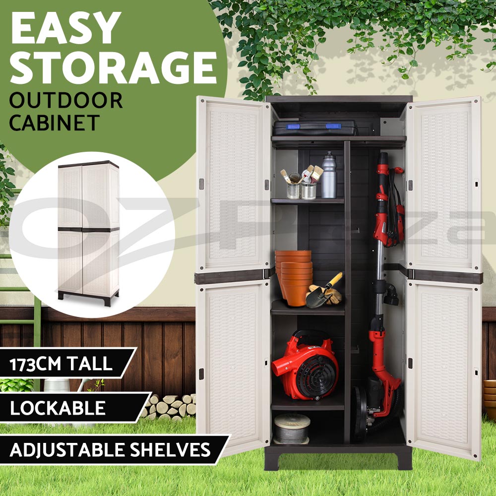Gardeon Outdoor Storage Cabinet Box Garage Adjustable Shelf Garden Shed Lockable - Picture 32 of 36