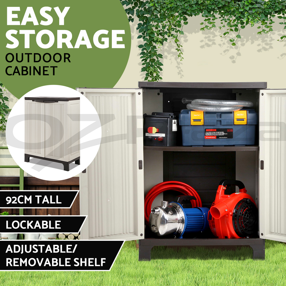Gardeon Outdoor Storage Cabinet Box Garage Adjustable Shelf Garden Shed Lockable - Picture 11 of 36