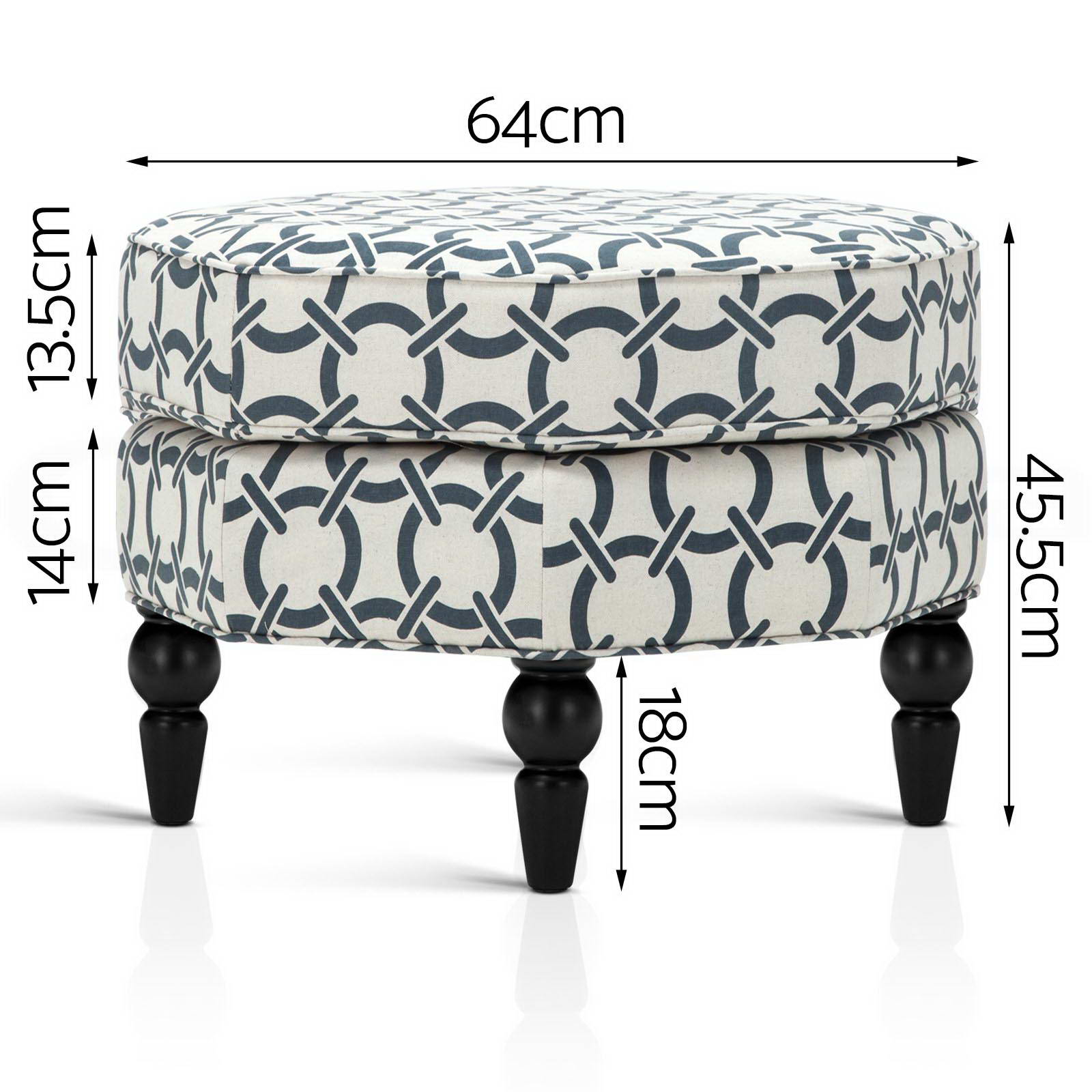 Artiss Ottoman Storage Seat Blanket Box PU Leather Fabric Foot Stool Black Grey - Picture 47 of 47