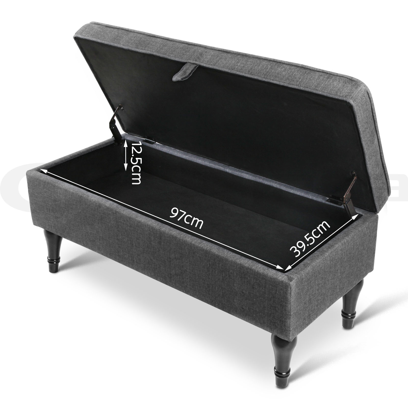 Artiss Storage Ottoman Blanket Box Fabric Large Rest Chest Toy Foot