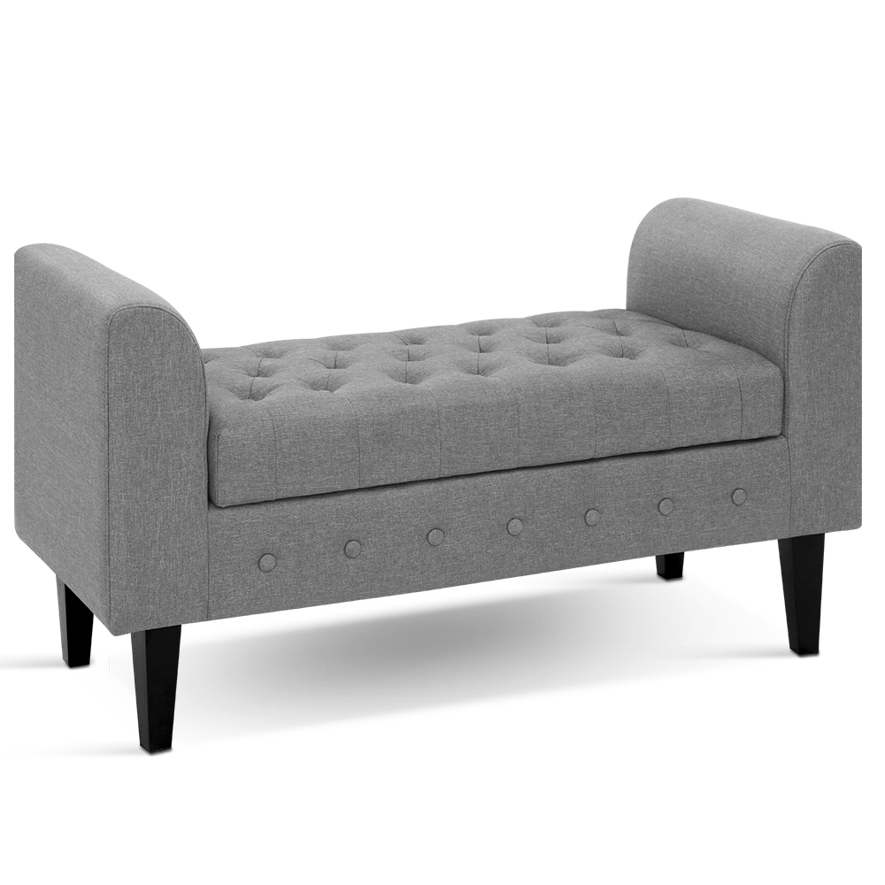 Artiss Storage Ottoman Blanket Box Foot Stool Couch Linen Fabric LARGE Chest - Picture 31 of 31