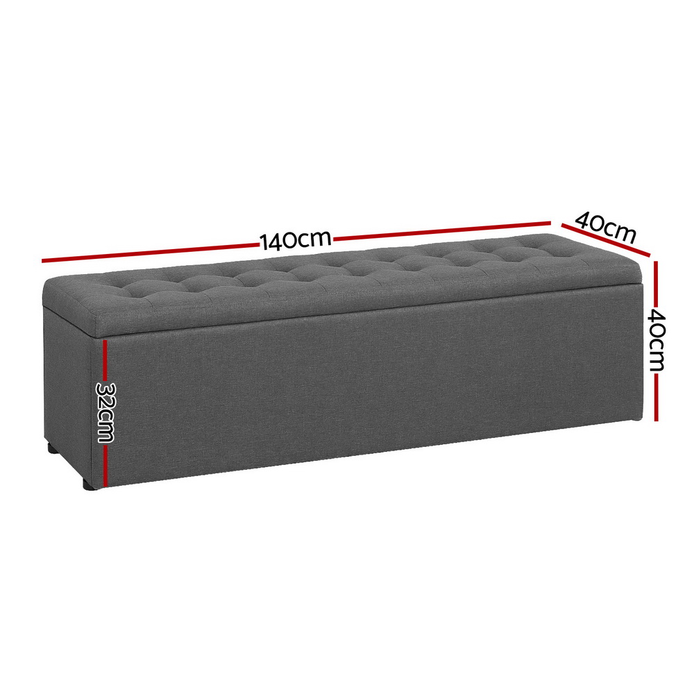 Artiss Storage Ottoman Blanket Box Foot Stool LARGE Chest Toy Velvet Leather - Picture 19 of 36