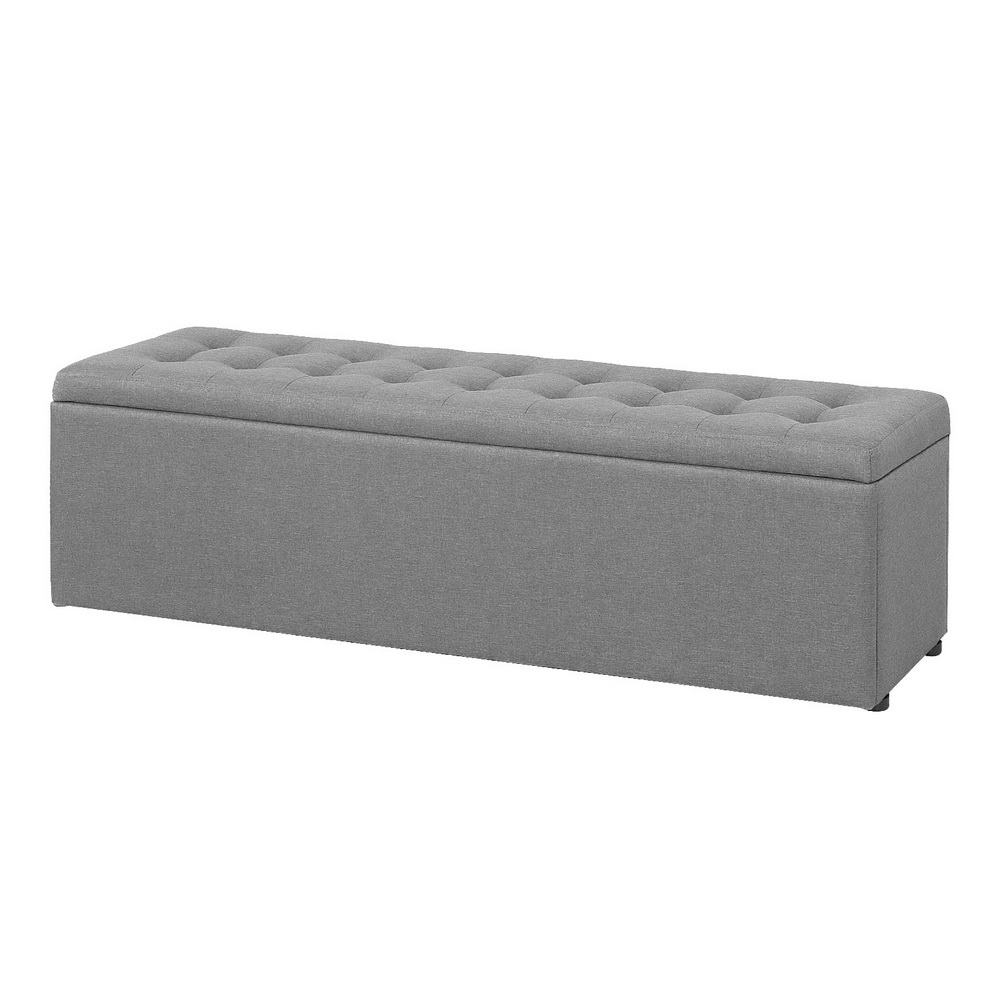 Artiss Storage Ottoman Blanket Box Foot Stool LARGE Chest Toy Velvet Leather - Picture 36 of 36