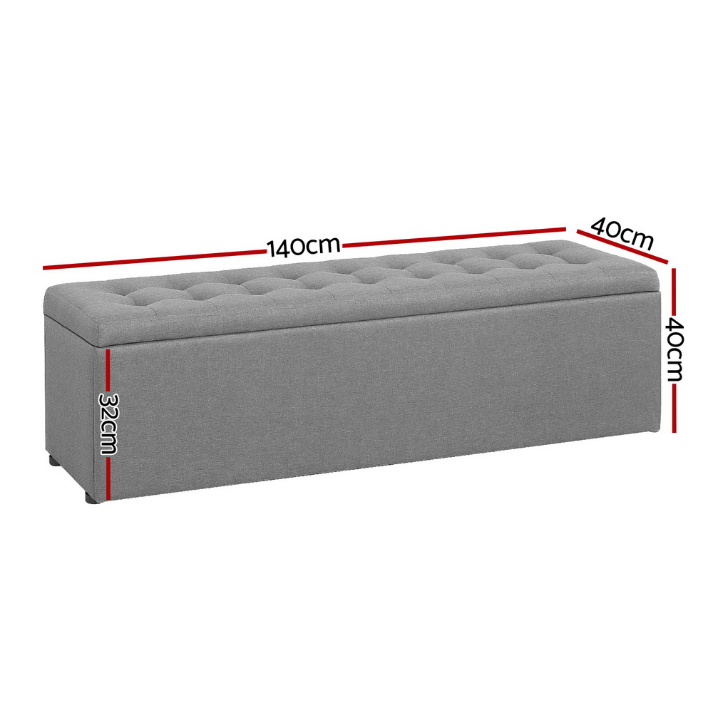 Artiss Storage Ottoman Blanket Box Foot Stool LARGE Chest Toy Velvet Leather - Picture 32 of 36