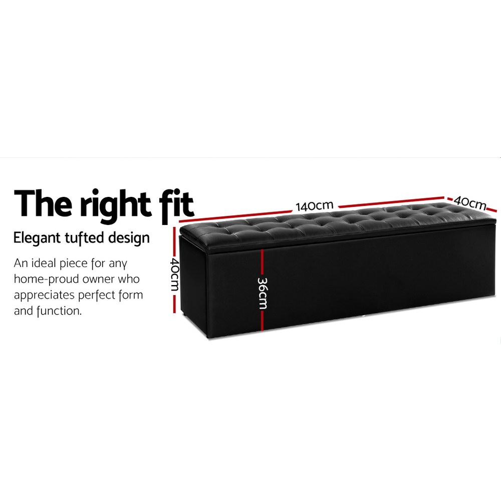 Artiss Storage Ottoman Blanket Box Foot Stool LARGE Chest Toy Velvet Leather - Picture 16 of 43
