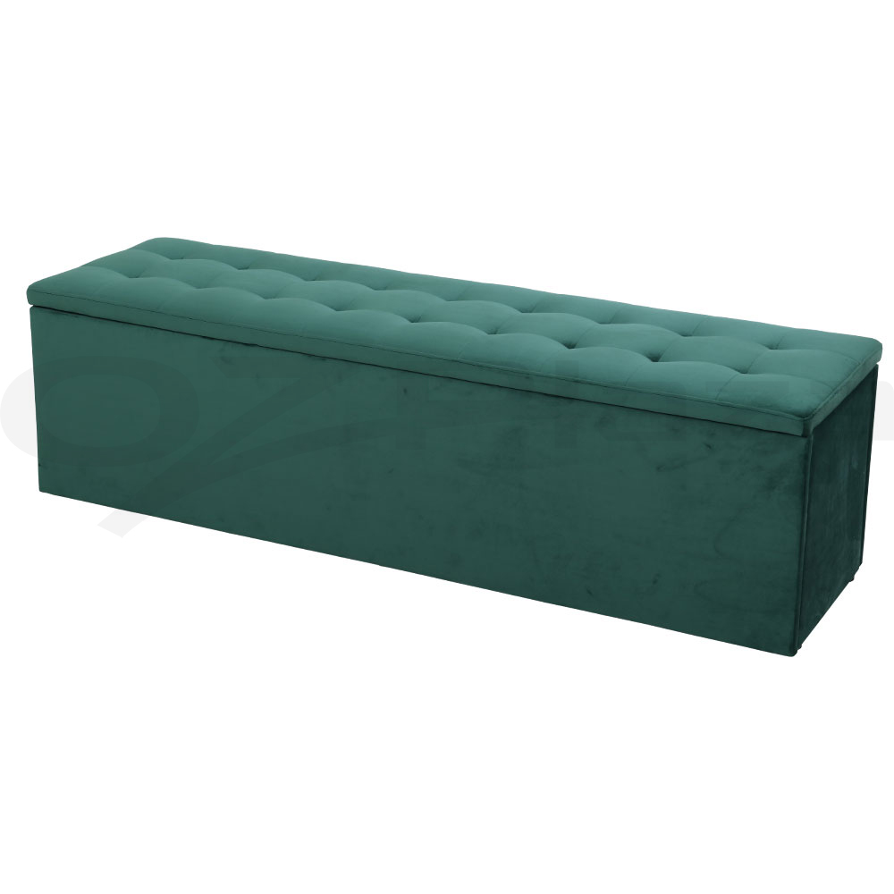 Artiss Storage Ottoman Blanket Box Foot Stool LARGE Chest Toy Velvet Leather - Picture 34 of 43