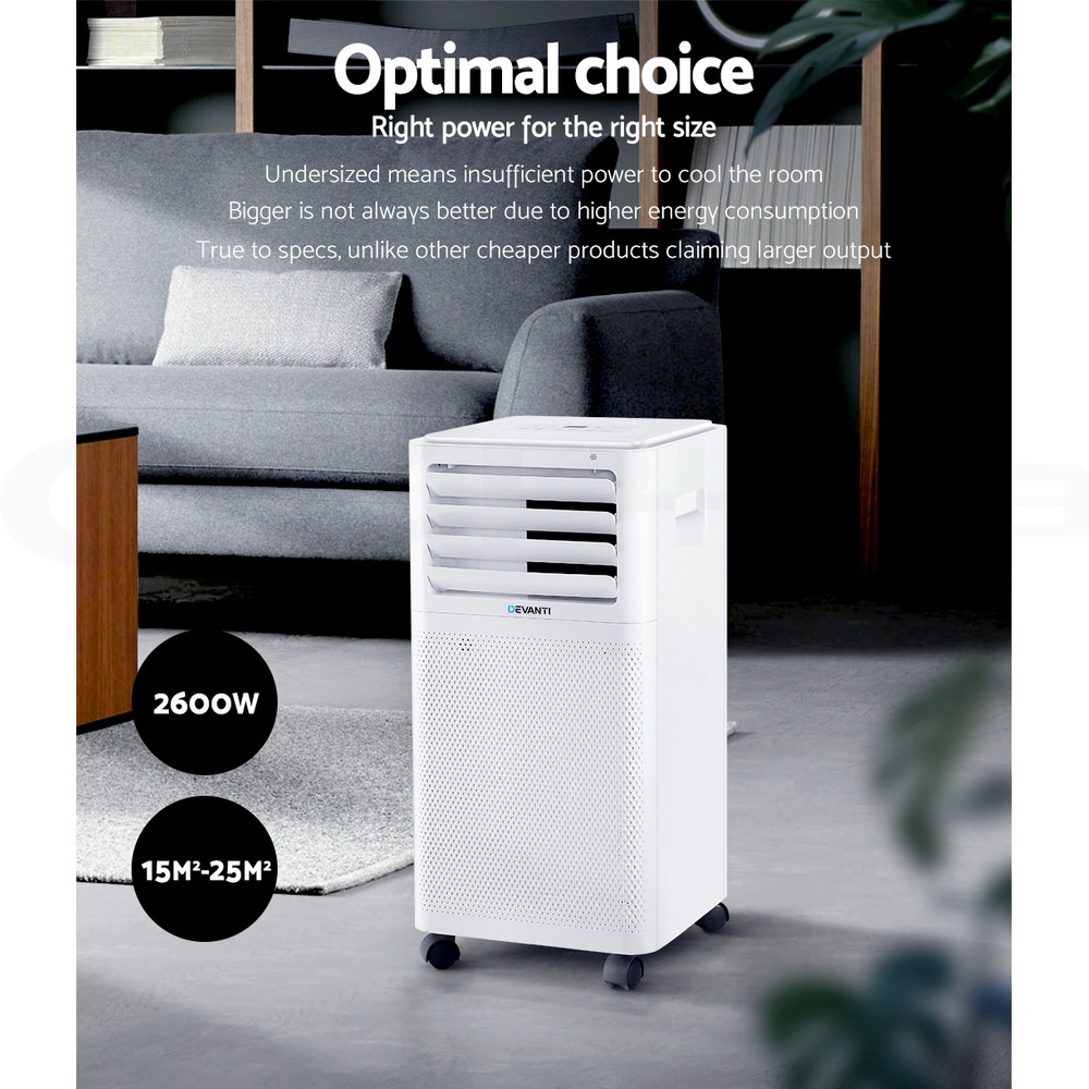 Devanti Portable Air Conditioner Cooling Mobile Fan Window Cooler Dehumidifier - Picture 69 of 77